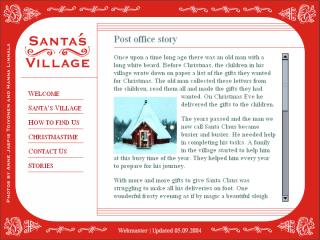 Screenshot of Santa's Village home page