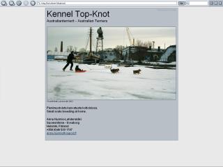 Screenshot of a kennel home page